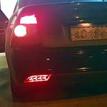 Катафот заднего бампера светодиодный LEXUS Style чёрный ВАЗ 2170, 2172 /Лада-Приора SE/ (2 штуки)