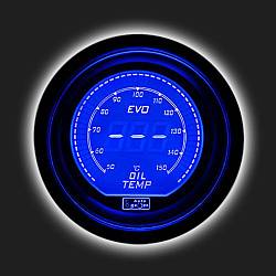 Прибор AUTO GAUGE температуры масла /52 мм/ Digital Gauge Series, с тонированным стеклом, с синей подсветкой