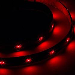 Подсветка ленточная светодиодная красная, тройное мигание /длина 90 см/