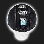 Ручка КПП универсальная NARDI style (Шар) /чёрная кожа, серебристая/ Ручка КПП универсальная NARDI style (Шар) /чёрная кожа, серебристая/