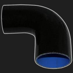 Патрубок силиконовый  90° D=57/63 мм чёрный