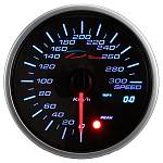 Прибор DEPO (D Racing) /95 мм/ спидометр, внешняя вспышка, тонированное стекло, 0-300 км/ч