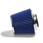 Фильтр воздушный нулевого сопротивления MPH Flow /синий, хром/ D-74 мм (инжекторный)