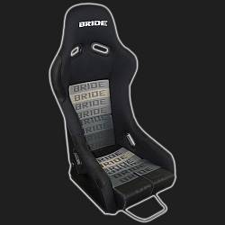 Сиденье спортивное универсальное BRIDE VIOS style чёрно-серое (размер S) 