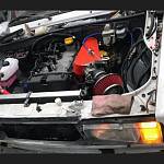 Фильтр воздушный нулевого сопротивления MPH плоский конус /красный/ D-74 мм (инжекторный)