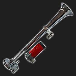 Сигнал звуковой воздушный однорожковый /45 см/, хром (комплект)