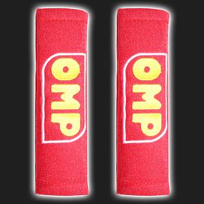 Накладка на ремень безопасности OMP Style красная (2 штуки)