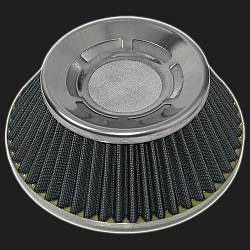 Фильтр воздушный нулевого сопротивления MPH плоский конус /серый/ D-74 мм (инжекторный)