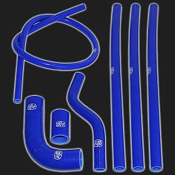 Шланги отопителя и термостата силиконовые ВАЗ 2110-2112, 2170-2172 /Лада-Приора/ синие (7 штук)