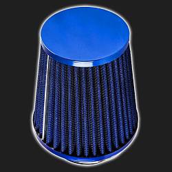 Фильтр воздушный нулевого сопротивления RACING компакт /синий/ D-70 мм (инжекторный)