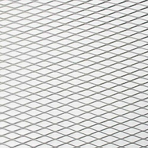 Сетка бампера 100х50 см алюминиевая, серебристая, крупная MESH-25