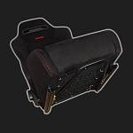 Сиденье спортивное универсальное RECARO-500 style чёрное, замша (размер М)