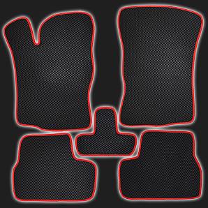 Коврики салона EVA чёрные с красной окантовкой ВАЗ 2190, 2191 /Лада-Гранта/ (комплект)