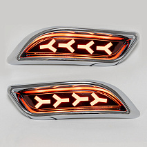 Катафот заднего бампера светодиодный LEXUS Style чёрный ВАЗ 2170, 2172 /Лада-Приора SE/ (2 штуки)