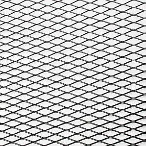 Сетка бампера 100х30 см алюминиевая, чёрная, крупная