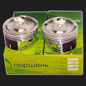 Поршни кованые СТИ ТУРБО ВАЗ 21126, 21127, 21129 16V d82,5 мм, KMPRS 25,4 мм (4 штуки)