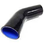 Патрубок силиконовый  45° D=63/76 мм чёрный