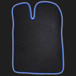 Коврики салона EVA чёрные с синей окантовкой ВАЗ 2101-2107 (комплект)