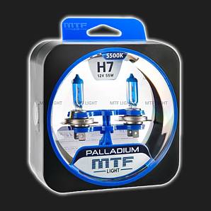 Лампа галогенная H7 MTF Light PALLADIUM 5500K 55W (2 штуки) Лампа галогенная H7 MTF Light PALLADIUM 5500K 55W (2 штуки)