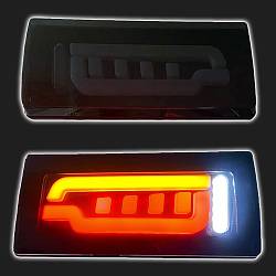 Фонари задние светодиодные, чёрные/тонированные AUDI Q7 Style ВАЗ 2105, 2107 (2 штуки)