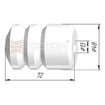 Буфер хода сжатия задней подвески СЭВИ-ЭКСПЕРТ /пенополиуретан/ ВАЗ 2110-2112, Калина, Приора, Гранта (2 штуки)