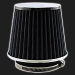 Фильтр воздушный нулевого сопротивления MPH Flow /чёрный, хром/ D-74 мм (инжекторный)