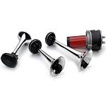 Сигнал звуковой воздушный трёхрожковый, хром (комплект) Сигнал звуковой воздушный трёхрожковый, хром (комплект)