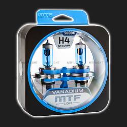 Лампа галогенная  H4 MTF Light VANADIUM 5000K 60/55W (2 штуки)