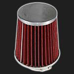 Фильтр воздушный нулевого сопротивления MPH компакт /красный, хром/ D-64 мм (инжекторный)