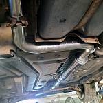 Резонатор прямоточный RZVS (51 мм) нержавейка, с гофрой ВАЗ Калина, Гранта (штатная установка)