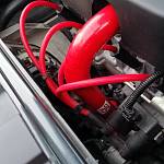 Шланг вентиляции картера силиконовый нижний ВАЗ 2108 (8V) красный
