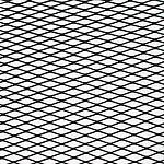 Сетка бампера 100х50 см алюминиевая, чёрная, крупная MESH-25