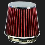 Фильтр воздушный нулевого сопротивления MPH Flow /красный, хром/ D-74 мм (инжекторный)