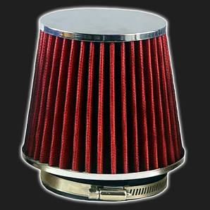 Фильтр воздушный нулевого сопротивления MPH Flow /красный, хром/ D-74 мм (инжекторный)