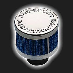 Фильтр вентиляции картерных газов PROSPORT /синий, хром/ D-18 мм