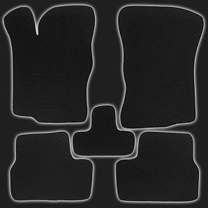 Коврики салона EVA чёрные с чёрной окантовкой ВАЗ 2190, 2191 /Лада-Гранта/ (комплект)