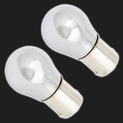 Лампа одноконтактная P21W зеркальная, белое свечение (2 штуки)