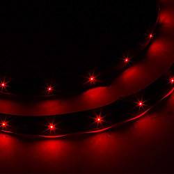 Подсветка ленточная светодиодная красная, бегающие огоньки /длина 90 см/